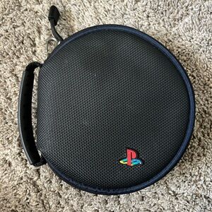 Sony PlayStation PS1 Ps2 Black Round Official Genuine Game Case - 24 Disc Holder